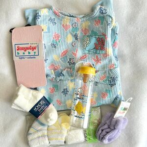 Vintage 90’s Cherokee Baby Girl Romper Socks Bottle Tights